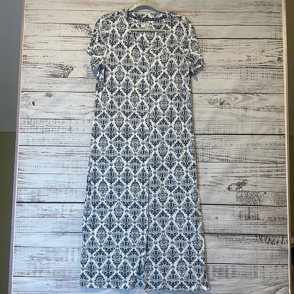Muk Luks Short Sleeve Button Down Dress Size M